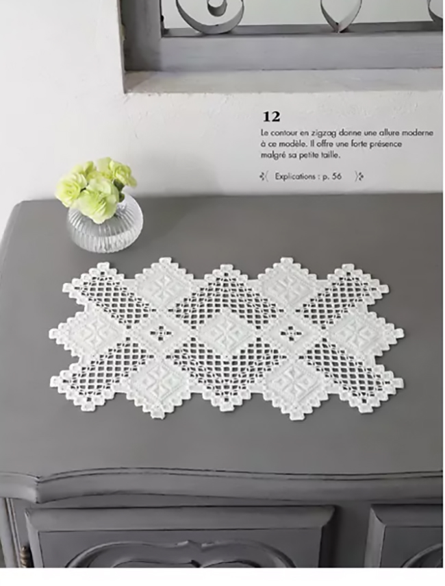 Broderie Hardanger simple et épurée